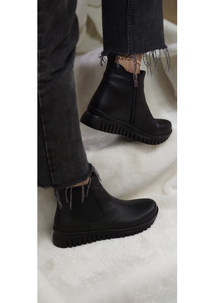 Çiğdem Gerçek Deri Kısa Kadın Bot (Enzo B1A) - Siyah - 39 - ST00831-SİYAH-39 modelleri