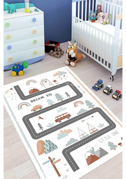 Cino 88 City Road Trafik Yol Şeritli Şehir Çocuk Odası Oyun Halısı fiyatları