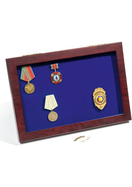 Ahşap, Cam Kapaklı Madalya Vitrini