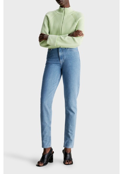 Pamuklu Yüksek Bel Mom Fit Jeans J20J2221531AA Kadın Kot Pantolon J20J222153 1AA