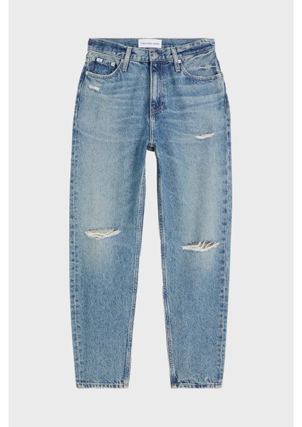 Pamuklu Yüksek Bel Mom Fit Jeans J20J2221481A4 Kadın Kot Pantolon J20J222148 1A4 indirimleri
