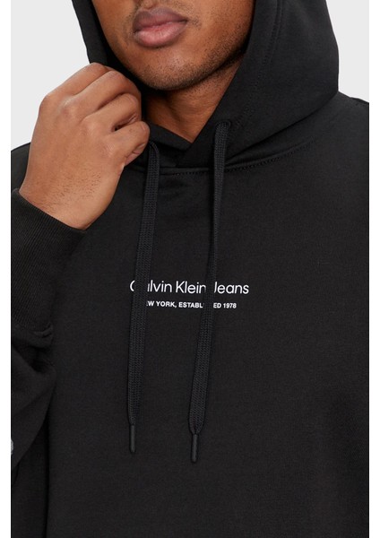 Sırt Baskılı Kapüşonlu Pamuklu Regular Fit Sweat J30J324629Beh Erkek Sweat J30J324629 Beh fırsatları