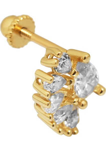 14 Ayar Altın Damla Piercing Tragus Helix