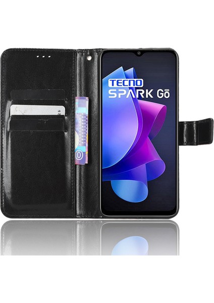 Tecno Spark Go 2023 Telefon Kılıfı Için Deri Telefon Kılıfı (Yurt Dışından)