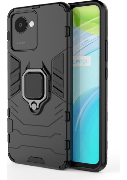Realme C30 Halka Tutuculu Darbeye Dayanıklı Telefon Kılıfı (Yurt Dışından)