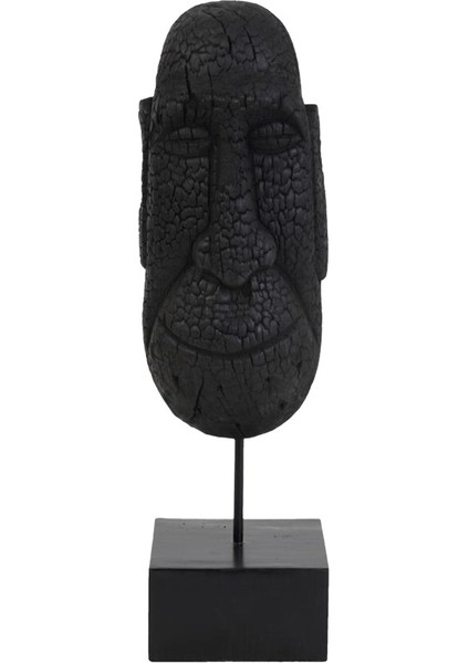 Mask Kaideli Ahşap Obje / Siyah