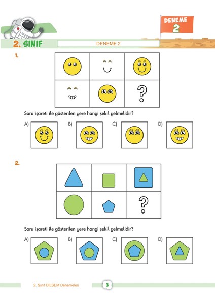 2. Sınıf BİLSEM Deneme Sınav Seti 2 Kitap