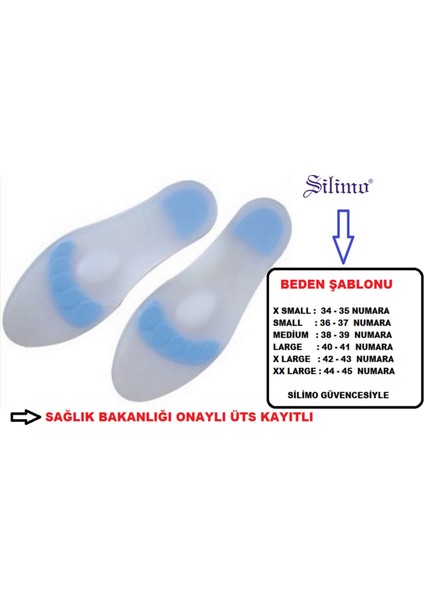 Başarı Ortopedi Silikon Tam Ortopedik Anatomik Silikon Ayakkabı Tabanlığı Topuk Dikeni Tabanlık