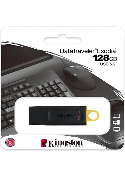 Dtx 128GB USB 3.2 Gen.1 Flash Bellek Datatraveler Exodia DTX/128 USB Bellek Kingston