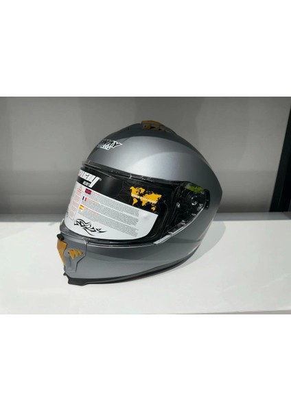 Kask Sway SW-865 Mat Gri Güneş Gözlüklü