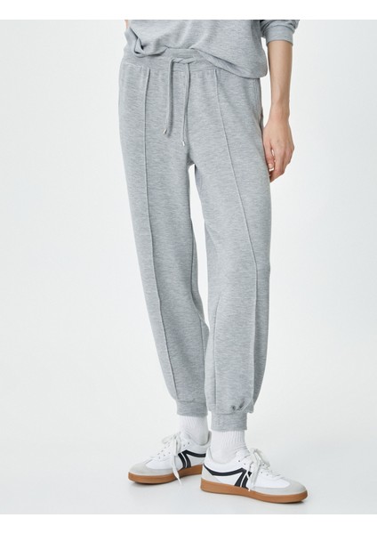 Jogger Eşofman Altı Beli Bağcıklı Cep Detaylı Nervürlü Viskon modelleri