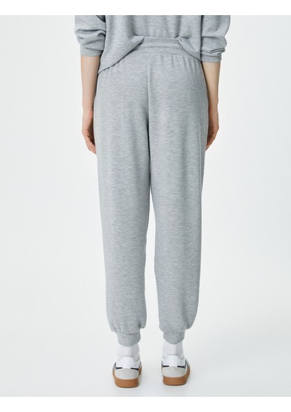 Jogger Eşofman Altı Beli Bağcıklı Cep Detaylı Nervürlü Viskon fırsatları