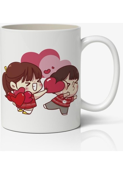 Sevgiliye Özel Sevgililer Günü Baskılı Kupa Bardak Kahve Kupa Bardak Model 15