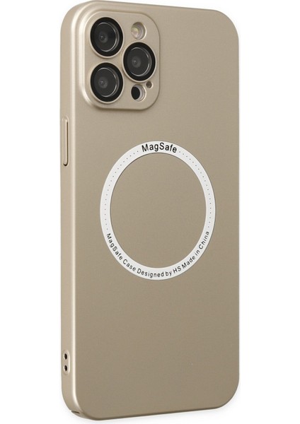 Apple iPhone 12 Pro Max Kılıf Jack Magneticsafe Lens Silikon - Gold 277097