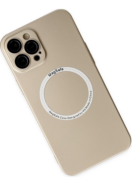 Apple iPhone 12 Pro Max Kılıf Jack Magneticsafe Lens Silikon - Gold 277097