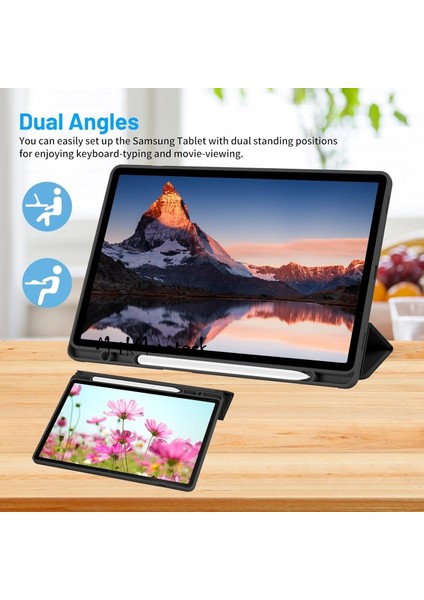 Apple İpad 11 (A16) 2025 10. Nesil 10.9 Kılıf Yumuşak Kalem Bölmeli Akıllı Uyku Modlu A2696 A2757 A3355