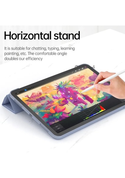Apple İpad 11 (A16) 2025 10. Nesil 10.9 Kılıf Yumuşak Kalem Bölmeli Akıllı Uyku Modlu A2696 A2757 A3355