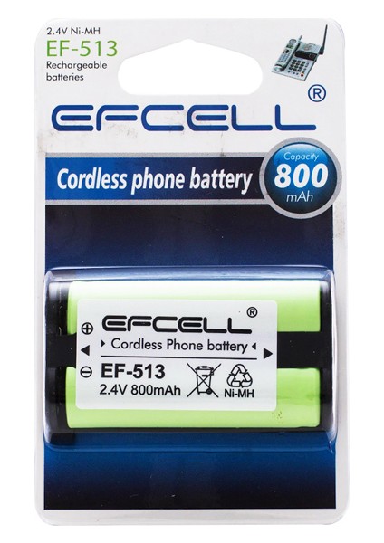 EF-513 2.4V 800 Mah Telsiz Telefon Pili