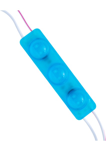 Powermaster 12 Volt 1.5 Watt Mavi Yanıp Sönen Parlak Tek Renk 2835 69 x 16 mm IP65 Lümen 160 Derece Modül LED