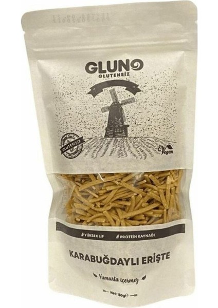 Gluno Glutensiz Karabuğdaylı Erişte 150 gr