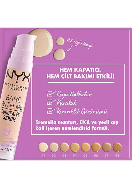 Bare With Me Kapatıcı Serum 02 Light Concealer