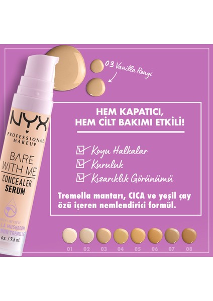 NYX Professional Makeup Bare With Me Concealer Serum - 03 VANILLA