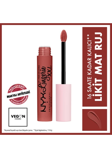 NYX Professional Makeup LIP LINGERIE XXL MATTE LIQUID LIPSTICK - WARM UP