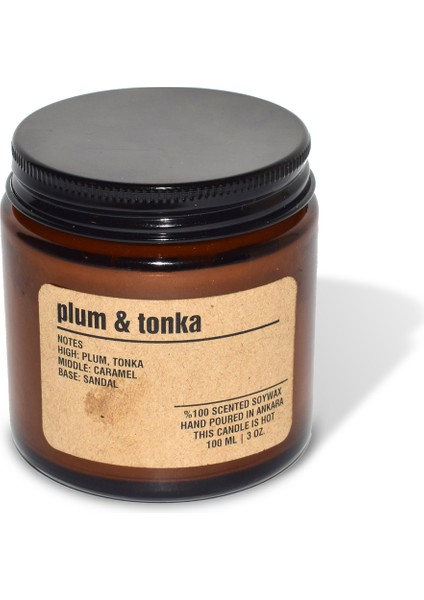 : Kokulu Soya Mum : 200 gr : Plum & Tonka