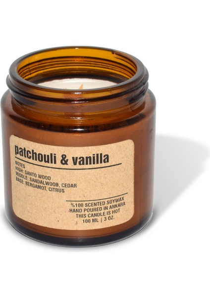 : Kokulu Soya Mum : 200 gr : Patchouli & Vanilla