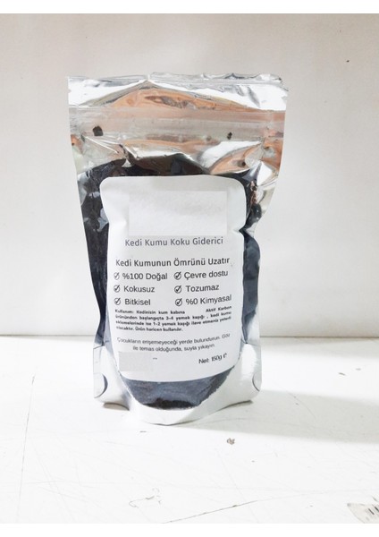 Kedi Kumu ve Tuvaleti Koku - ÖNLEYICI-150 Gr. Kokusuz Aktif Karbonlu Formül modelleri