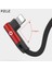 Pzoz 90 Derece USB Kablosu iPhone 14 13 12 11 Pro Max Xr Xs x 8 Artı 7 6 6s 5 5s Se Hızlı Şarj Kablosu Kablosu Veri Şarj Aleti Kablosu (Yurt Dışından) 3