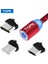 Topk AM17 LED Manyetik USB Kablosu, 1 M 2 M Mıknatıs USB Tip C Kablo Mikro USB Kablosu USB Kablosu iPhone x 8 7 6 Artı (Yurt Dışından) 1