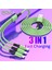 Lenuo 3A Sıvı Silikon 3'ü 1 Arada Tip C / Lightning / Mikro USB Hızlı Şarj Kablosu (Yurt Dışından) 2