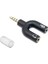 2'si 1 Arada 3,5 mm Erkek - Dişi Jack Mikrofon Ses Ayırıcı Dönüştürücü Adaptör (Yurt Dışından) 4