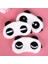 Sevimli Yüz Beyaz Panda Göz Maskesi Uyku Pamuk Gözlük Göz Maskesi Uyku Maskesi Göz Kapağı 3 Stiller Siyah (Siyah) (Yurt Dışından) 2