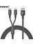 Fonken 2ın1 USB Kablosu Bölünmüş Cep Telefonu Şarj Aleti Kablosu Mikro USB Tip C Kablo Xiaomi Samsung Android Telefon Kablosu Hızlı Şarj (Yurt Dışından) 1