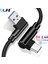 Olaf USB Tip C 2.4A Hızlı Şarj Cihazı USB Kablosu 90 Derece USB Tip C Kablo Samsung Sony Xiaomi Galaxy A70S Telefon Usb-C Veri Kablosu (Yurt Dışından) 1