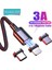 Kuulaa LED Manyetik USB Kablosu 3A Hızlı Şarj Tipi C Kablo Mıknatıs Şarj Cihazı Mikro USB Kablosu iPhone Xiaomi Poco Samsung Kablosu (Yurt Dışından) 1