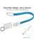 Mini Anahtarlık USB Tip C Kablo Cep Telefonu Aksesuarları Hızlı Şarj Samsung Xiaomi 8 Şarj Cihazı Taşınabilir Anahtarlık Kısa Kablo (Yurt Dışından) 3