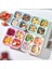 Atıştırmalık Kapları Yeniden Kullanılabilir 4 Bölünmüş Bölmeli Bento Snack Box Atıştırmalıklar, Meyveler, Kuruyemişler, Şekerler Içeren Yemek Hazırlama Kapları (Yurt Dışından) 3