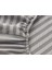 Classy Stripe Twill Tek Kişilik Lastikli Çarşaf Antrasit 3
