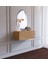 Subahome Duvara Monte Ahşap Görünümlü Mdf Fonksiyonel Modern Minimalist 2 Kapaklı Dresuar - 80 x 30 x 30 1