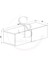 Subahome Duvara Monte Ahşap Görünümlü Mdf Fonksiyonel Modern Minimalist 2 Kapaklı Dresuar - 80 x 30 x 30 4