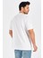 Tek Cepli Düz Kesim Uzun Erkek T-Shirt - Beyaz 3