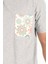 Tek Cepli Düz Kesim Uzun Erkek T-Shirt - Açık Gri Melanj 5