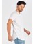 Kol Ucu Baskılı Uzun Erkek T-Shirt - Beyaz 4