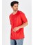 Göğüs Fermuarlı Uzun Erkek T-Shirt - Kırmızı 4