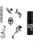 Kuş Ve Kol Spray Tattoo Geçici Dövme Seti Dark Siyah Sprey 1