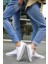 Unısex Beyaz Beyaz Garantili Ortopedik Keten Günlük Kullanım Sneaker Ayakkabı X-STAR-7284 2