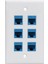 10X 6 Ethernet Duvar Plakası 6 Port,ethernet Duvar Plakası Dişi-Dişi Çıkarılabilir Cat7/6/6e/5/5e ile Uyumlu (Yurt Dışından) 4